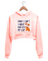 Quirkipedia I HAVE PLANS WITH MY CAT Cats Aaramkhor Specials, Womens Crop Hoodies